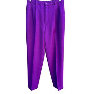 Bend Over Levi Strauss Vintage 70s 80s‎ Pleated Purple Womens Dress Pants 29x31